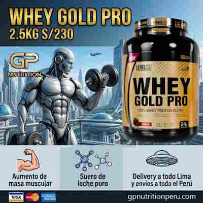 Whey Gold Pro 2.5 kg - Level Pro Usa - Proteína Whey para Aumento de masa muscular