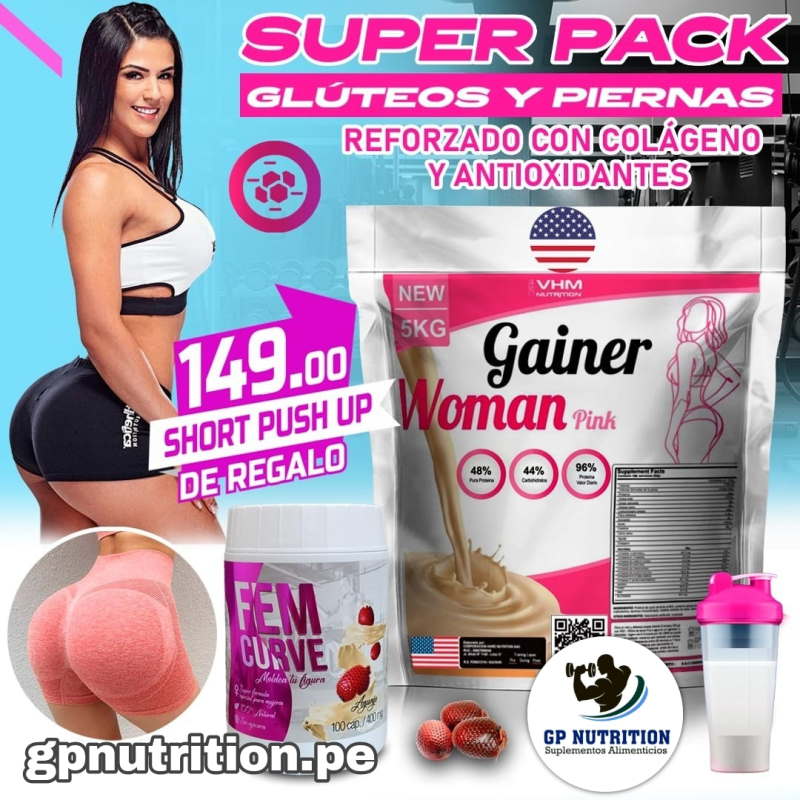 Gainer Woman Pink 5 kg + Fem Curve - VHM Nutrition