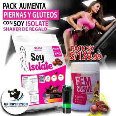 SOY ISOLATE VHM 5KG + FEM CURVE AGUAJE 100 CAP.